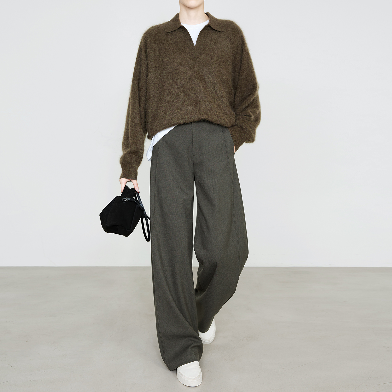 夏莫卡高智大女主风西装阔腿裤