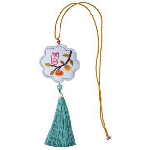 平安符手工自绣刺绣diy荷包香囊缝制平安福钥匙扣车挂饰送男友