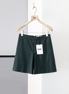 ise正品清仓深绿色内衬防走光薄款休闲百搭短裤P1740603-989/少量