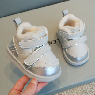 冬季新款儿童运动鞋加绒防滑男童棉鞋女童鞋子冬天加厚宝宝学步鞋