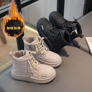 儿童棉鞋2025秋冬季新款皮靴女童短靴软底面包鞋男童靴子加绒棉靴