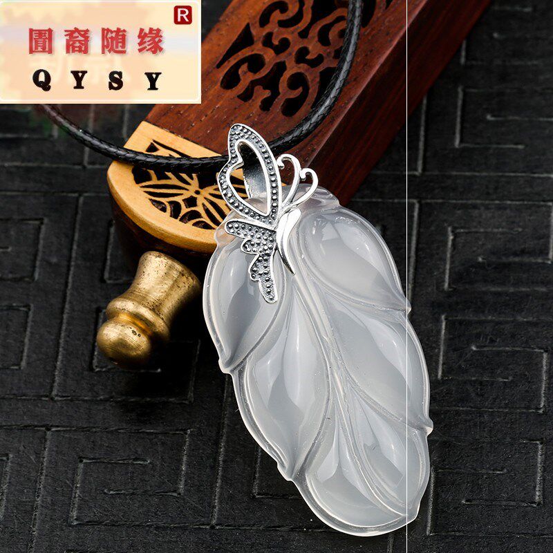 时尚新款蝴蝶夹扣蜜蜡琥珀原石DIY配饰925纯银吊坠扣 蝴蝶吊坠 项