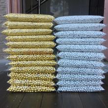 特价包邮DIY手工配件不掉皮金色 银色仿珍珠4-14mm串珠散珠子手