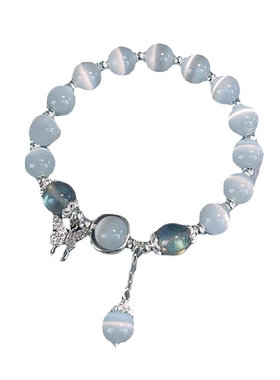 碎花蝴蝶手链小众琉璃手串送闺蜜好友学生党高颜值礼物儿童女