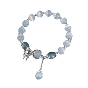 碎花蝴蝶手链小众琉璃手串送闺蜜好友学生党高颜值礼物儿童女