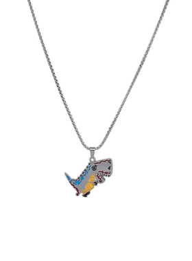 欧美ins钛钢情侣百搭项链吊坠