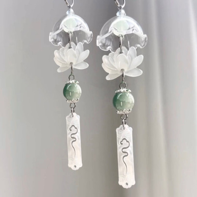 一念心清静莲花处处开挂绳手作串珠少女心手机链古风挂件钥匙扣