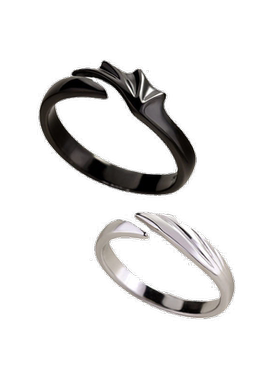 天使恶魔之翼戒指生日礼物对戒