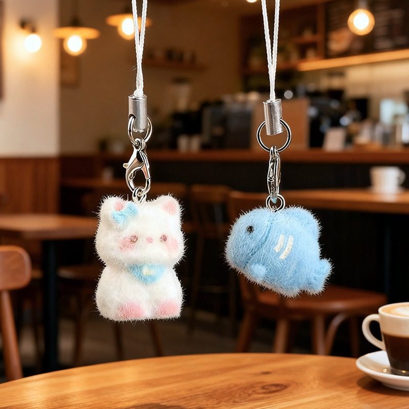 可爱卡通猫咪小鱼挂件超萌植绒立体包包钥匙扣情侣闺蜜手机绳挂饰,节庆用品/礼品,钥匙扣,淘宝优惠券,粉丝福利购,淘宝优惠卷