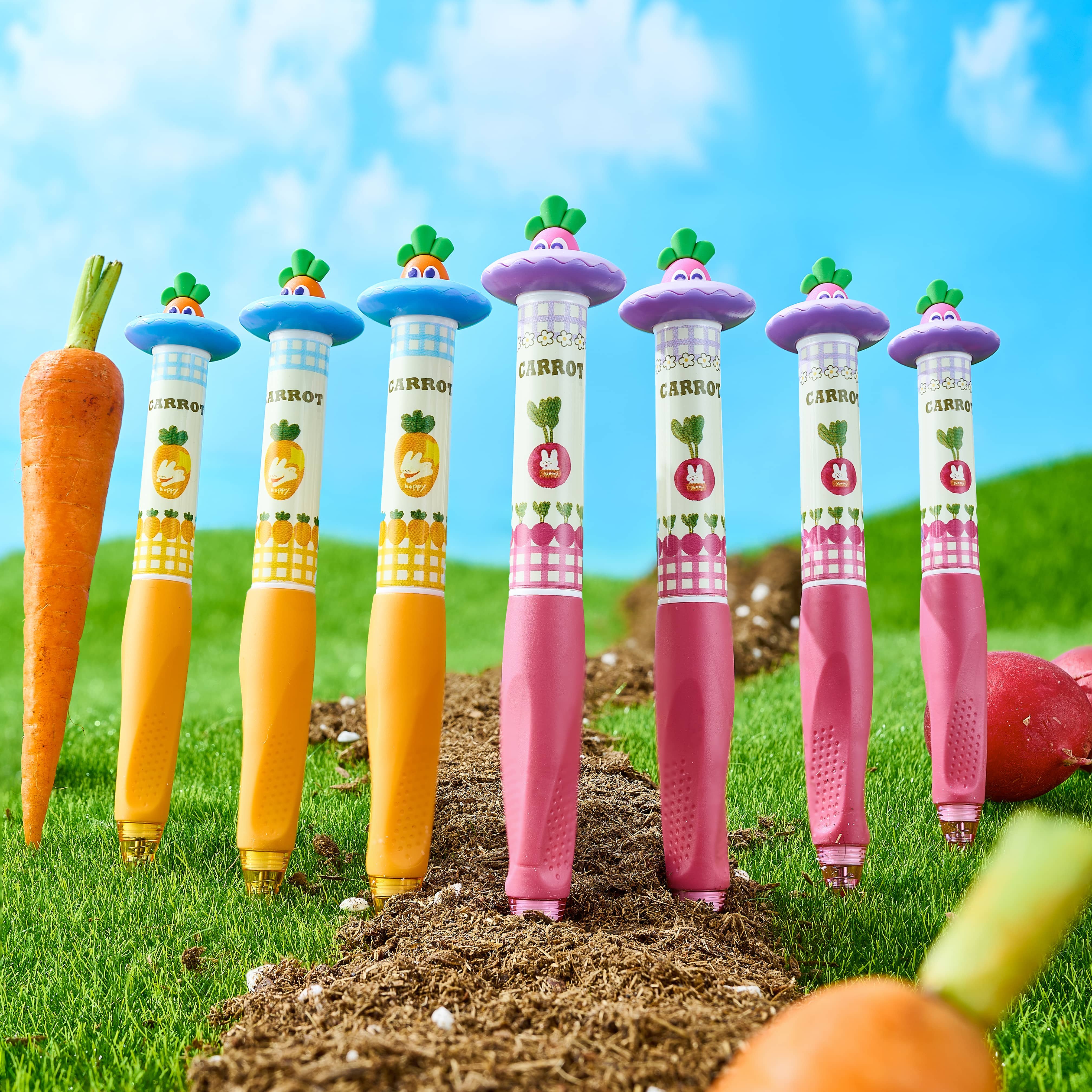 一木林太空萝卜旋转式中性笔高颜值减压刷题笔减负笔握CS双珠头速干