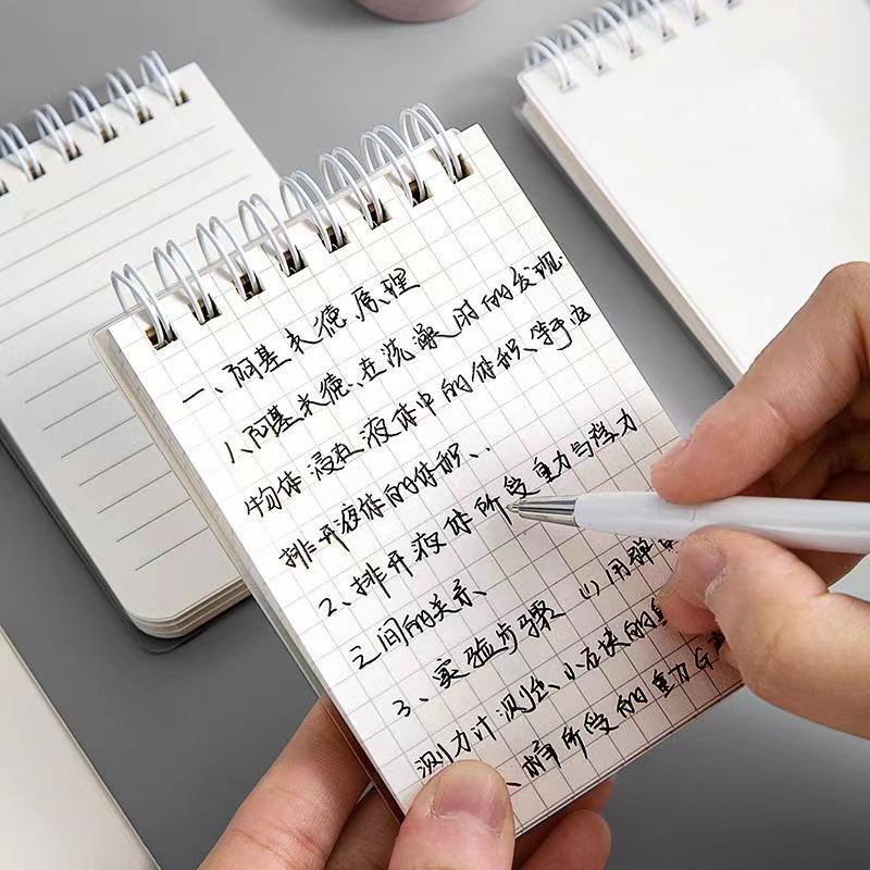 小笔记本子便携手账本随身携带小号迷你横线学生记事口袋型简约线圈随手记单词本作业记录本备忘录方格文具