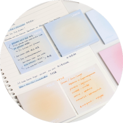 蛋黄有营养夏日色彩渐变便利贴便签纸便条纸手帐list高颜值可粘贴学生用彩色记事贴小红书同款便利贴韩国ins