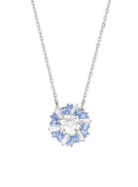 Swarovski/施华洛世奇24新品蓝色花朵水晶女锁骨项链5680013