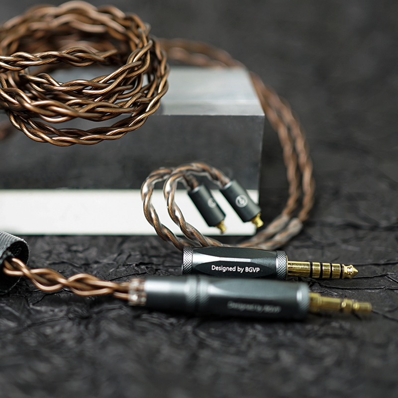 BGVP F6/F8四股HiFi级单晶铜镀银线材发烧二合一MMCX耳机升级线