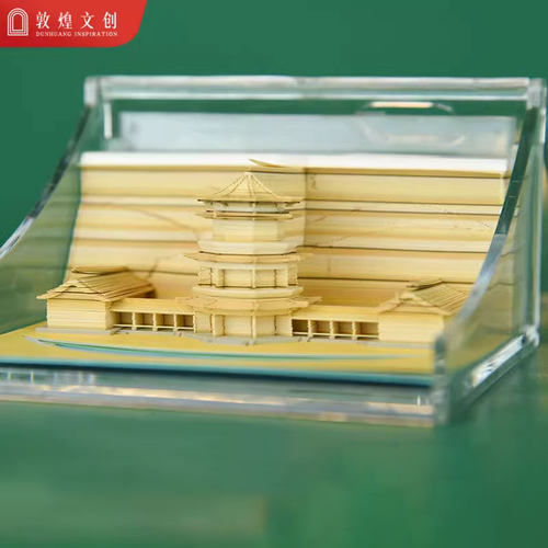 敦煌文创月牙泉3D镂空立体书签