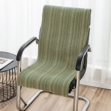 棉线四季棉麻连体椅子垫一体坐垫薄餐椅垫简约防滑办公室靠背垫子
