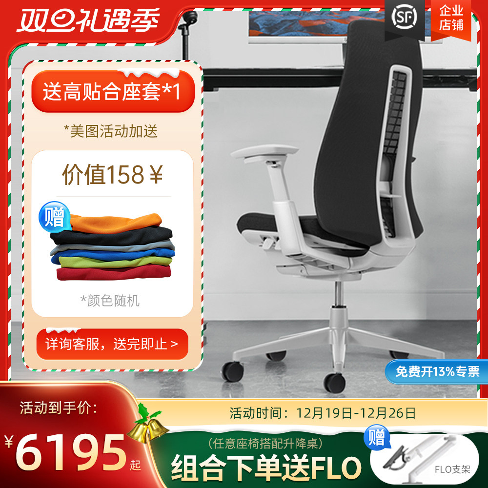 海沃氏fern人体工学椅办公椅家用护腰升降靠背椅舒适久坐网布转椅