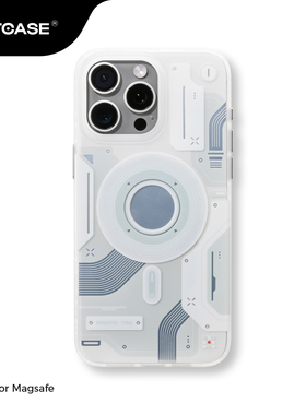 NUTCASE白色机甲双层金属机械磁吸适用苹果15Pro手机壳14防摔iPhone15ProMax保护套16pro男女情侣13软Magsafe