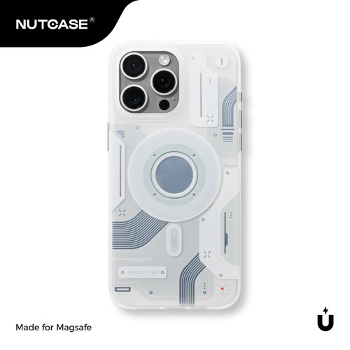 NUTCASE原创白色机甲磁吸手机壳