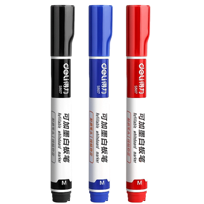 得力可擦白板笔可加墨水可擦除