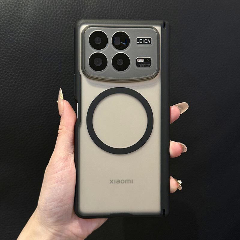 双边中轴全包适用小米mixfold4手机壳新款硅胶软边mixfold4折叠屏全包防摔保护套fold4磁吸铰链磨砂透明外壳