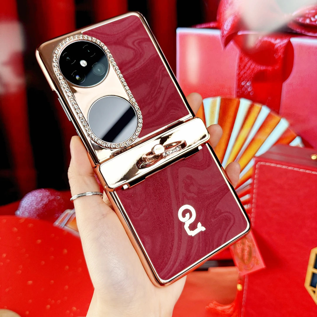适用pocket2新年红指环外壳