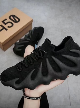 春秋新款八爪鱼椰子鞋透气运动鞋女休闲网红潮软底火焰袜子鞋时尚