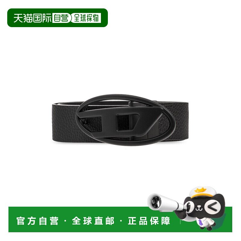 1h可退 香港直邮Diesel 迪赛 男士 標誌扣雙面腰帶 LOGOREVB1DRX0