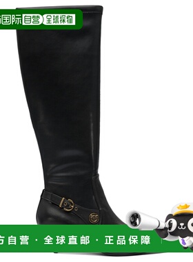 1h可退 香港直邮Pinko 品高 女士 黑色皮质短靴 SD0369E028Z99BLA