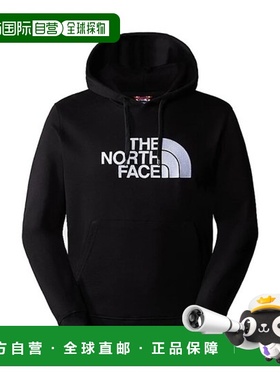自营欧洲直邮THE NORTH FACE北面 DREW PEAK男士黑色棉质连帽卫衣