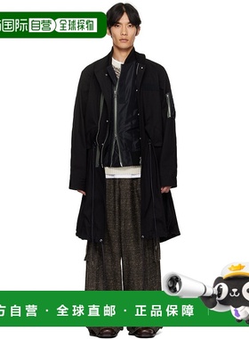 1h可退 香港直邮Sacai 男士 黑色大衣 2503771M black黑色 舒适时
