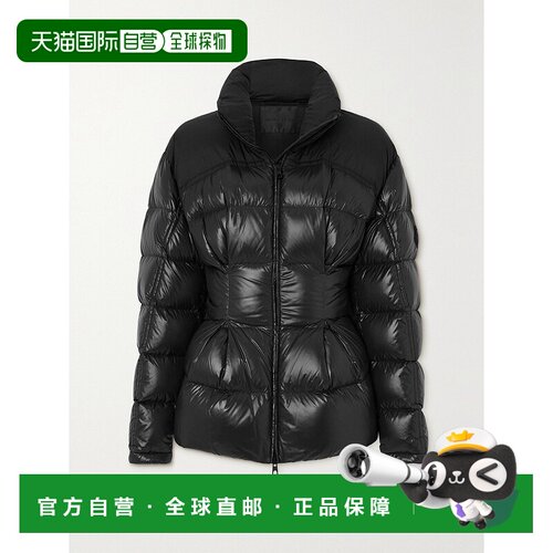 香港直邮Moncler 盟可睐 女士 glossed-shell 嵌花绗缝带里衬羽绒