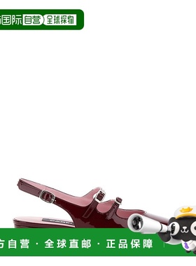 香港直邮Carel 女士 'Peche' 酒红玛丽珍漆皮浅口鞋 332012BURGUN