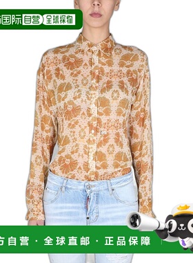 1h可退 香港直邮Dsquared2 二次方 女士 花卉刺绣衬衫 S72DL0697S