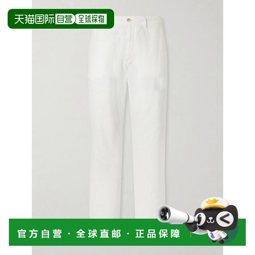 香港直邮Polo Ralph Lauren Polo 拉夫 劳伦 男士 直筒棉质亚麻混