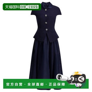 塔夫绸珠皮呢中长连衣裙 1h可退 女士 Portrait RS2 香港直邮Self