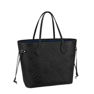 自营欧洲直邮Louis Vuitton路易威登女士托特包中号黑色老花压纹