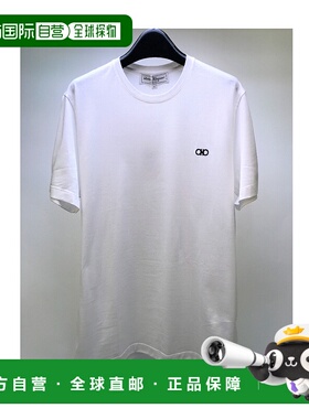 香港直邮Salvatore Ferragamo 刺绣短袖T恤 121301