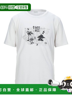 1h可退 香港直邮Saint Laurent 圣罗兰 男士 T恤 grey灰色 舒适时