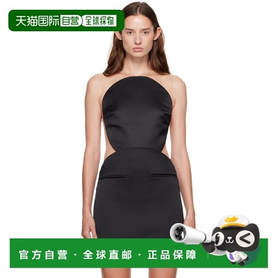 1h可退 香港直邮Courreges 女士 黑色 Illusion Circle Satin 连