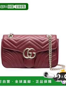 自营1h可退 Gucci 徽标翻盖单肩包 443497AADPJ古驰斜挎包手提包
