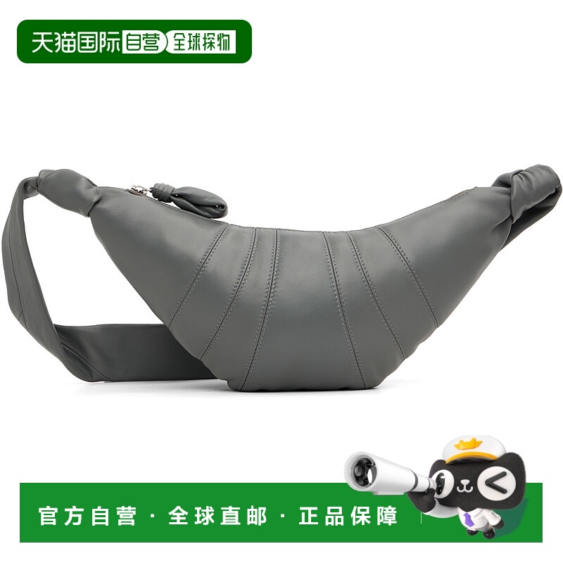 香港直邮Lemaire 男士 灰色小号 Croissant 单肩包 BG0003LL095