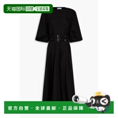 香港直邮Gabriela Hearst 女士 1h可退 Elea 褶裥亚麻中长连衣裙