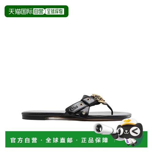 香港直邮Chloe 方头平底凉鞋 CHLAF33J拖鞋单鞋