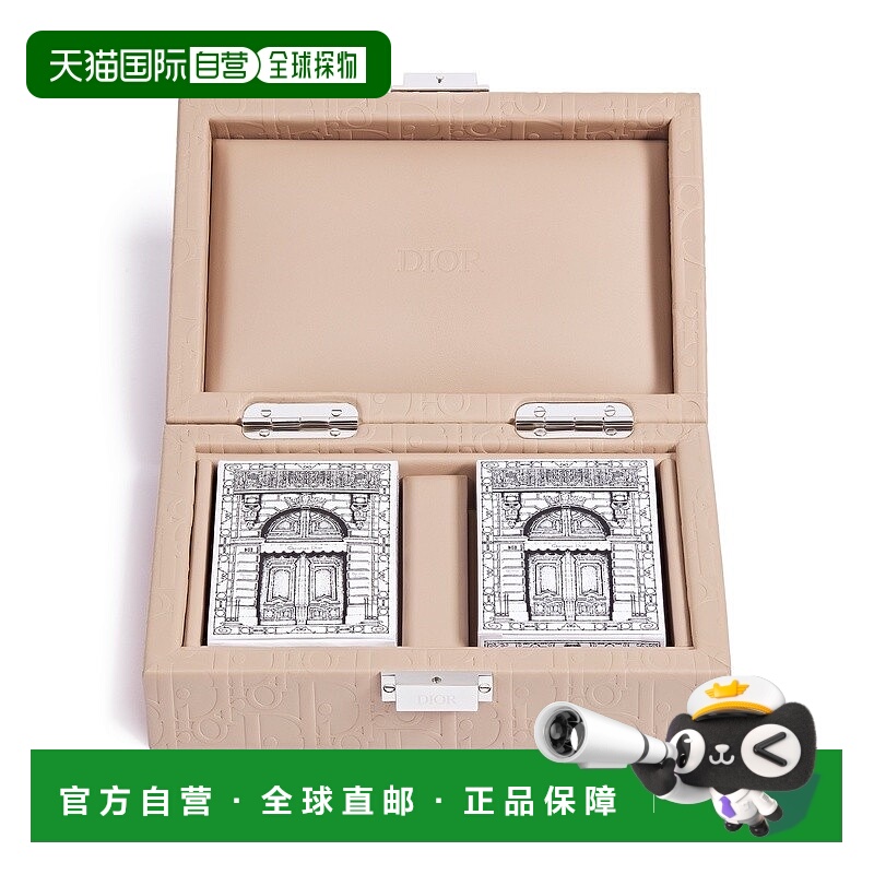 自营1h可退 欧洲直邮Dior/迪奥 男女通用粉色小牛皮卡牌游戏盒装