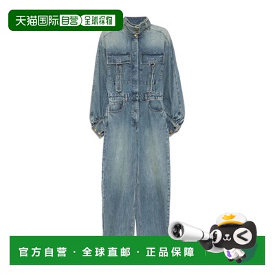 Zimmermann 插画牛仔连体长裤 1350UF241NEPTUNE