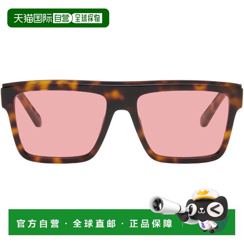 1h可退 香港直邮off-white 男士 棕色 Warwick 太阳镜 OW10396D25