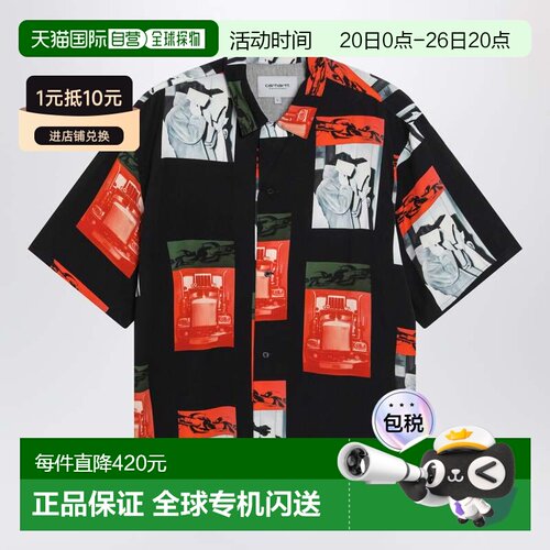 香港直邮CARHARTT WIP 男士 Sean Hamilton 短袖印花粘胶纤维衬衫