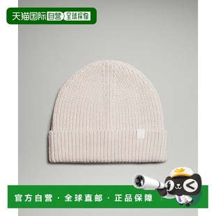 自营1h可退 欧洲直邮LULULEMON露露乐檬 修身罗纹羊毛混纺帽帽子