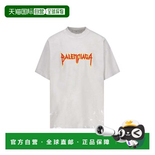 1h可退 香港直邮Balenciaga 巴黎世家 男士 METAL OVERSIZED T恤